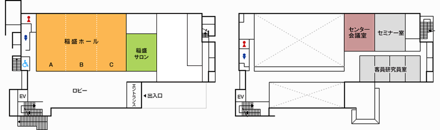 フロア図　1F-2F